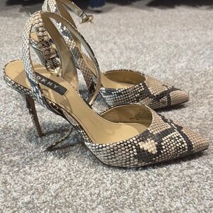 DKNY Cream and Black Elegant Heels